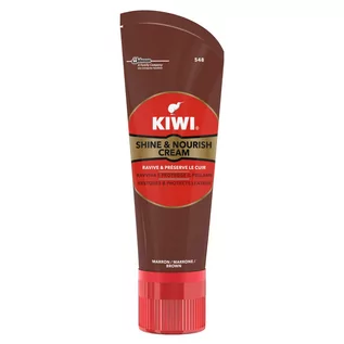 Środki do obuwia i ubrań - Kiwi Brązowa Pasta do Butów w Kremie 75ML - grafika 1