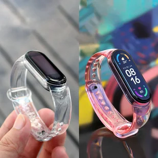 Zamienna silikonowa opaska pasek bransoleta bransoletka do Xiaomi Mi Band 6 / 5 fioletowy - Akcesoria do smartwatchy - miniaturka - grafika 3