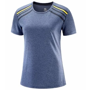 SALOMON Comet Classic Tee W night sky S - Koszulki sportowe damskie - miniaturka - grafika 1