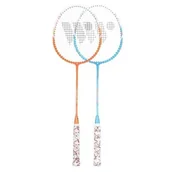 Badminton - Wish RAKIETY DO BADMINTONA ALUMTEC 55K NIEB-POMARAŃCZO 2SZT + LOTKI 3SZT ZADZWOŃ 600-555-801 ! 14-20-010 - miniaturka - grafika 1