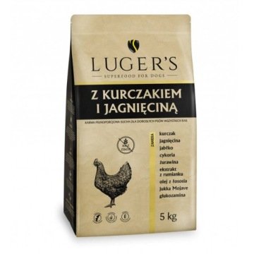 Sucha karma dla psa Lugers z kurczakiem i jagnięciną worek 5 kg