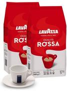 Kawa - Lavazza ZESTAW Kawa Qualita Rossa 2x1kg + Filiżanka 481-uniw - miniaturka - grafika 1