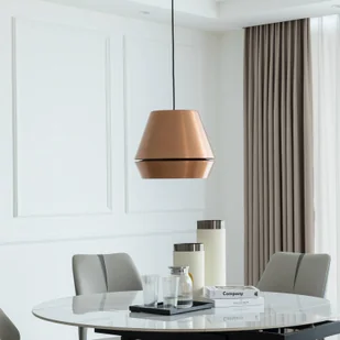 Lampa wisząca LED Lucande Mynoria, miedź, aluminium, Ø 35 cm - Lampy sufitowe - miniaturka - grafika 1