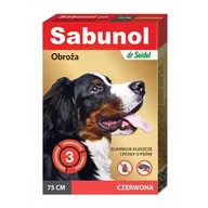 Artykuły przeciw pasożytom - Dermapharm Sabunol Obroża Dla Psa Przeciw Pchłom Czerwona 75 cm - miniaturka - grafika 1