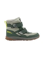 Buty dla chłopców - Jack Wolfskin Polar Bear-b Texapore Mid Vc K, Buty zimowe dla dzieci, Slate Green, 32 EU - miniaturka - grafika 1