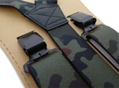 Dodatki do ubrań - Szerokie szelki do spodni moro/kamuflaż leśny - czarne klamry T58 - miniaturka - grafika 1