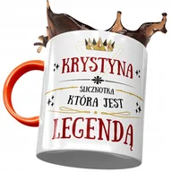 Kubki - Kubek Pomarańczowy Dla Krystyny Siostry Prezent z Nadrukiem ze Zdjęciem + Opakowanie na prezent (wzór 01) - miniaturka - grafika 1