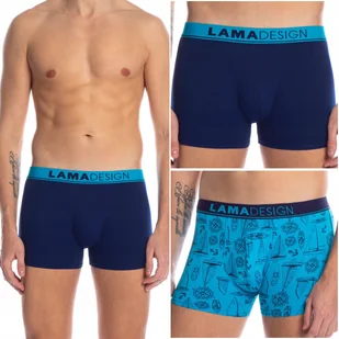 BOKSERKI Męskie Lama 2 PARY szorty bawełniane - XL - Majtki męskie - miniaturka - grafika 1