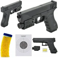 Zabawki militarne - Pistolet Karabin Na Kulki Celownik Laser Zestaw - miniaturka - grafika 1