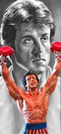 Podkładki pod mysz - PODKŁADKA POD MYSZ Nadruk 22x18 cm Rocky Balboa Sylvester Stallone Prezent - miniaturka - grafika 1