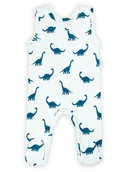 Śpiochy dla niemowląt - Niemowlęce śpiochy bawełniane w dinozaury białe Nicol,r.68 - miniaturka - grafika 1