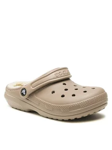 Crocs Klapki Crocs Classic Lined Clog 203591 Beżowy - Klapki i japonki męskie - miniaturka - grafika 1