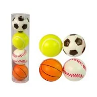 Piłki dla dzieci - Zestaw Miękkich Piłek 4 szt. Sport Golf Tenis Piłka Nożna 11338 Leantoys - miniaturka - grafika 1