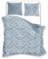 Pościel - Faro Pościel satynowa 160x200 Elegant 007 szara biała ornamenty dwustronna S 23 - miniaturka - grafika 1