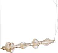 Lampy sufitowe - Ledowa lampa wisząca Elva 18216 LED 30W 3000K bursztynowy mosiądz - miniaturka - grafika 1