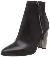 Kozaki damskie - ALDO Saresen damskie kozaki z krótką cholewką, czarny - Czarny Black Leather 97-35 EU - miniaturka - grafika 1