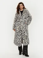 Płaszcze damskie - BARDOT Futro 59775JB Szary Regular Fit - miniaturka - grafika 1