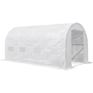 Szklarnie ogrodowe - Leziter Namiot foliowy 200x300x450 cm ze wzmocnionym stelażem + folia biała - miniaturka - grafika 1