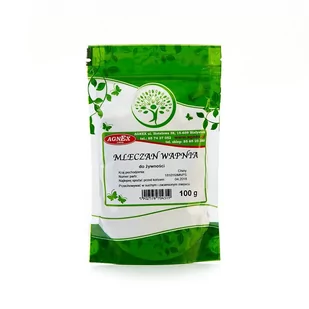 AGNEX Krzysztof Wierzbicki Mleczan wapnia 100g MLECZAN WAPNIA - Suplementy naturalne - miniaturka - grafika 1