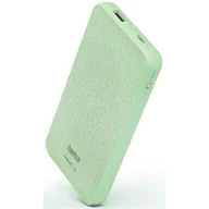 Powerbanki - Powerbank HAMA Power Pack Fabric 10 10000 mAh Zielony - miniaturka - grafika 1