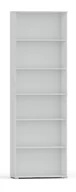 Meblościanki - Regał pola 215x80 cm biały, 6 półek na książki i segregatory - miniaturka - grafika 1