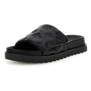 Damskie Klapki GUESS FABIO FLJFABFAL19-BLACK – Czarny - Klapki i japonki damskie - miniaturka - grafika 1
