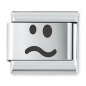 Charmsy - Murrano ITALIAN CHARMS Symbole Emocje Buźka Zdziwienie IH-170 - miniaturka - grafika 1