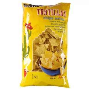 Auchan - Tortilla Chipsy kukurydziane solone - Inne przekąski suche - miniaturka - grafika 1