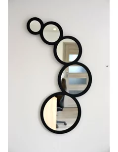 Lustro dekoracyjne 5 kółek w ramie MDF JUPITER- kolor ramy do wyboru, Wymiary: 60x122 - Lustra - miniaturka - grafika 1