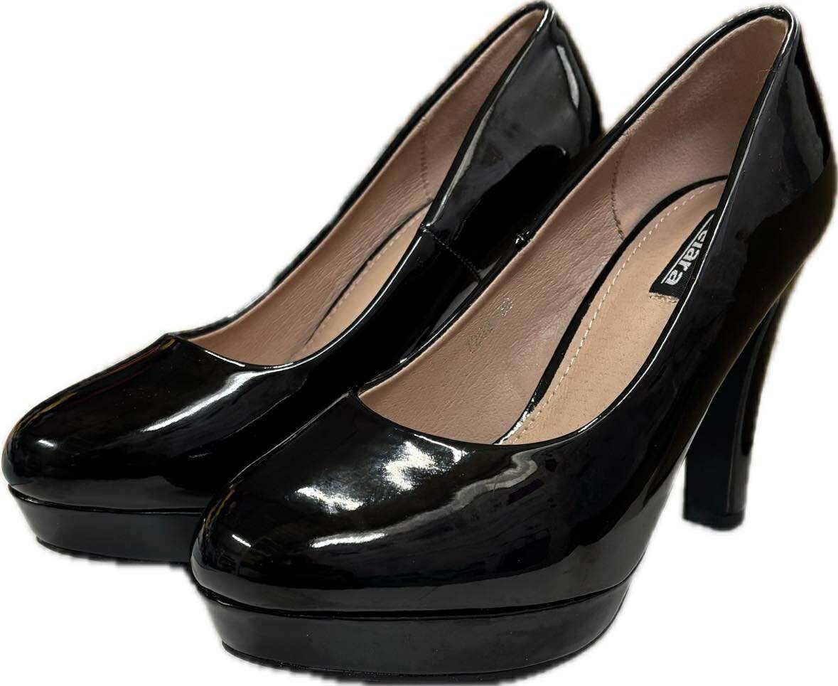 Elara czarne buty szpilki Platform Pumps 38 wysokie