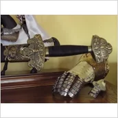 Repliki - broń - ZDOBIONY MIECZ WIKINGÓW Z POCHWĄ (3204/V) - miniaturka - grafika 1