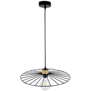 Spotlight Lampa wisząca Antonella czarna, detal drewno 45cm - Lampy sufitowe - miniaturka - grafika 1