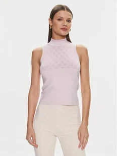 Guess Sweter Lise W3YR26 Z37K0 Różowy Slim Fit - Swetry damskie - miniaturka - grafika 1