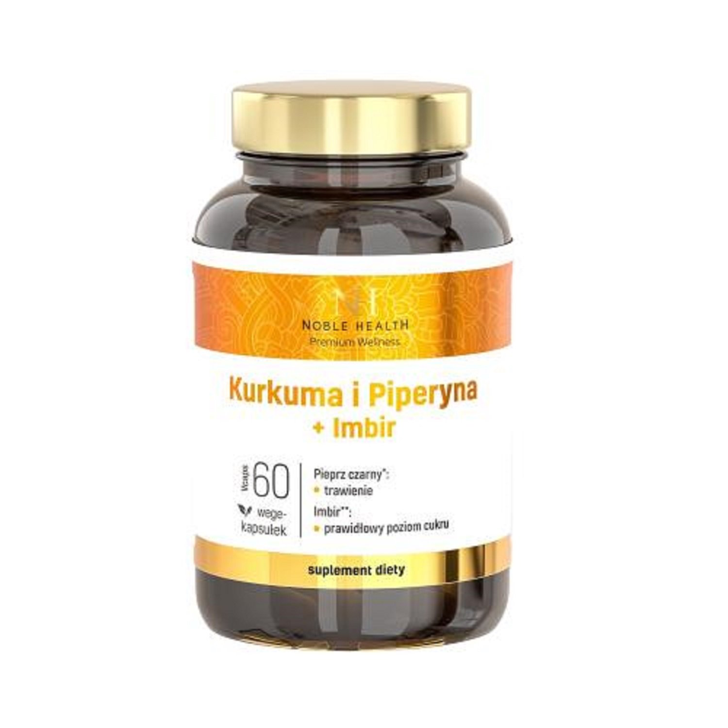 Noble health Kurkuma i Piperyna + Imbir, kapsułki