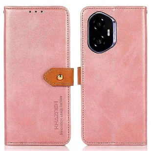 Dla Honor 400 5G (Global) Portfel Etui na telefon Stojak Skórzany pokrowiec z klapką Różowe złoto - Portfele - miniaturka - grafika 1