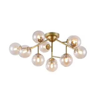Maytoni Plafon LAMPA sufitowa DALLAS MOD545PL-12G Maytoni modernistyczna OPRAWA szklane kule balls bursztynowe MOD545PL-12G - Lampy sufitowe - miniaturka - grafika 1