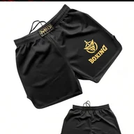 Kimona, stroje i obuwie - TEMU Spodnie bokserskie męskie o wysokiej elastyczności - Oddychające, odprowadzające wilgoć szorty treningowe z regulowanym pasem, luźny krój do - miniaturka - grafika 1