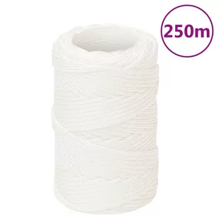 Linka żeglarska, biała jednolita, 2 mm, 250 m, polipropylen - Żeglarstwo - miniaturka - grafika 1