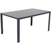 Meble ogrodowe - STÓŁ OGRODOWY 150x90x73CM CIEMNY SZARY - miniaturka - grafika 1