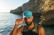 Czapki i chusty sportowe męskie - ZEROD Czapka biegowa RUNNING CAP deep ocean - miniaturka - grafika 1
