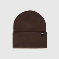 Czapki damskie - Czapka zimowa uniseks 4F 4FWAW25ACAPU674-81S Brązowy U - miniaturka - grafika 1