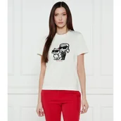 Koszulki i topy damskie - Karl Lagerfeld T-shirt IKON SKETCH DUO | Regular Fit - miniaturka - grafika 1