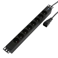 Inne akcesoria audio-wideo - LOGON TUPS055 PDU 8 x gniazdo sieciowe Czarny - miniaturka - grafika 1