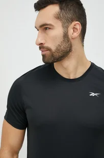 Reebok t-shirt treningowy Tech kolor czarny gładki - Koszulki męskie - miniaturka - grafika 1
