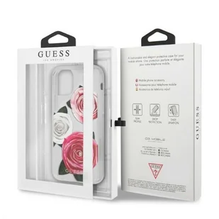 Guess GUHCN58ROSTRT iPhone 11 Pro transparent hardcase Flower Desire Pink & White Rose - Etui i futerały do telefonów - miniaturka - grafika 7
