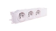Gniazdka elektryczne - Hager Polo Gniazdo modułowe potrójne 16A na szynępłytę motażową VZ00ASF VZ00ASF - miniaturka - grafika 1