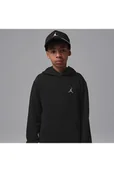 Bluzy dla chłopców - Bluza zkapturem dla dużych dzieci Brooklyn Fleece Jordan - Czerń - Nike - miniaturka - grafika 1