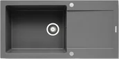 Zlewozmywaki - Pyramis Zlew MIDO 100x50) 1B 1D szary beton 70089301) - miniaturka - grafika 1