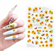 Ozdoby do paznokci - Naklejki Do Zdobienia Paznokci Wzorki Słoneczniki B-056 - miniaturka - grafika 1