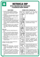 Instrukcje stanowiskowe BHP - DD017 INSTRUKCJA BHP MYCIA I ODKAŻANIA RĄK W SZPITALACH I PLACÓWKACH SŁUŻBY ZDROWIA, HN - PŁYTA ELASTYCZNA 0,4MM; (245X350MM) - miniaturka - grafika 1